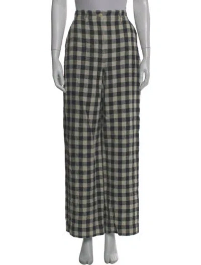 Pre-owned Tory Burch Linen Wide Leg Pants In Neutral