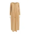 Tory Burch Linen Crew Neck Dress In Brown