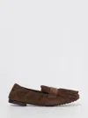 Tory Burch Ballet Fringe Suede Loafers With Rubber Sole In Brown