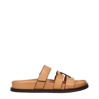Tory Burch Sandals Camel In Brown
