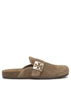 Tory Burch Mellow Logo Shearling Flat Mules