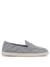 Tory Burch Light Blue Loafers With Logo Plaque On The Front And Slip-on Design In Blue