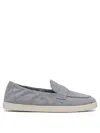 Tory Burch Light Blue Loafers With Logo Plaque On The Front And Slip-on Design In Suede Woman