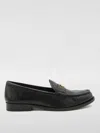 Tory Burch Perri Leather Mini Medallion Loafers In Black