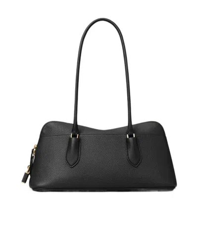 Tory Burch Lock East West Satchel Bag In Black