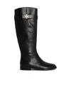 Tory Burch T Lock Knee-length Riding Boots In Black