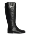 Tory Burch T Lock Riding Boot For Equest In Negro