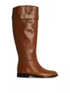 Tory Burch T Lock Riding Boot In Marrón