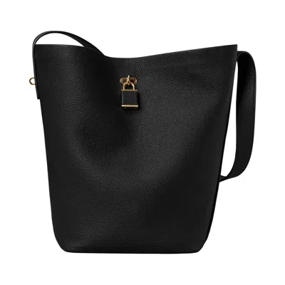 Pre-owned Tory Burch Lock Slim Bucket Bag 'black' | Women's Size Onesize