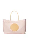Tory Burch Ella Nylon Twist Top Handle Tote In Pink