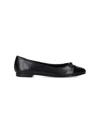 Tory Burch Cap-toe Bow Embellished Ballet Flats In Black  