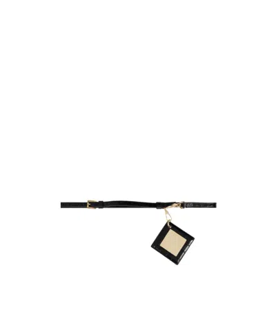 Tory Burch Logo Belt In Black
