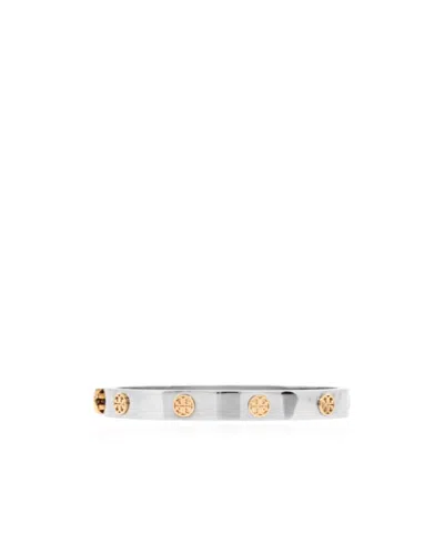 Tory Burch Logo Bracelet In White