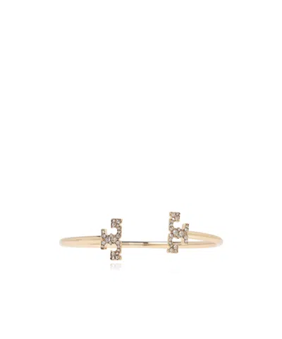 Tory Burch Logo Bracelet In Gold