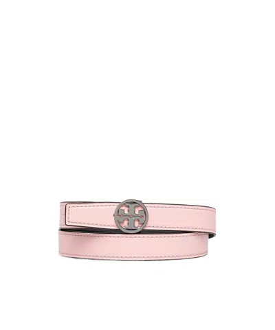 Tory Burch Logo Buckle Belt In Pink