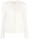 Tory Burch Ivory Simone Cardigan In White