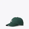 Tory Burch Logo Cap In Green