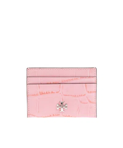 Tory Burch Logo Card Holder In Pink