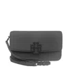 Tory Burch Logo Chain Shoulder Bag In Black