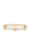 Tory Burch Eleanor Faux Leather Bracelet In Gold