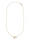Tory Burch Logo-charm Chain Necklace In Gold