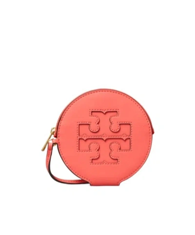 Tory Burch Logo-cut Card Holder In Pink