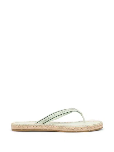 Tory Burch Logo-detail Espadrilles In Green