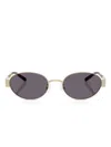 Tory Burch Miller Metal Oval Sunglasses In Blue
