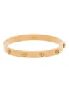 Tory Burch Logo-detail Rigid Bracelet In Yellow
