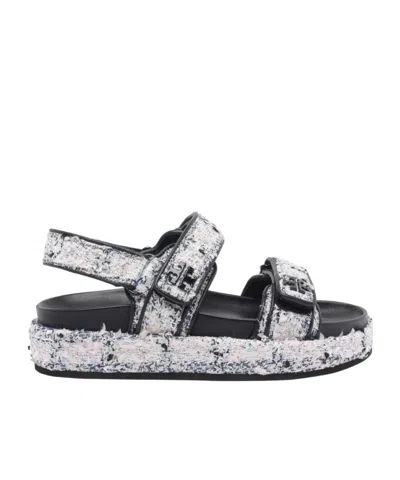 TORY BURCH TORY BURCH LOGO-DETAILED OPEN TOE SANDALS