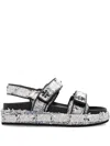 Tory Burch Sporty Leather And Fabric Sandals In White