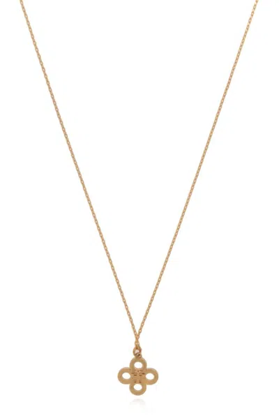 Tory Burch Logo Detailed Necklace In Gold