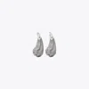 Tory Burch Logo Drop Front-back Earrings In Metallic