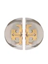 Tory Burch Logo Earrings In 银色