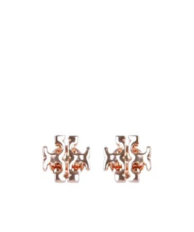 Tory Burch Logo Earrings In Yellow