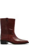 TORY BURCH TORY BURCH LOGO EMBOSSED ANKLE BOOTS