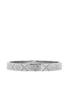 Tory Burch Logo-embossed Bracelet In Silver