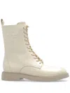 Tory Burch Logo-embossed Leather Boots In Neutrals