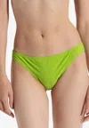 Tory Burch Logo Embroidered Bikini Bottom In Green
