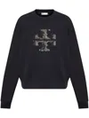 TORY BURCH LOGO-EMBROIDERED SWEATSHIRT