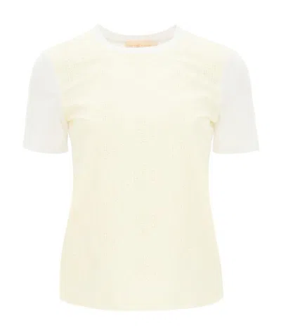 Tory Burch Perforated-monogram Cotton T-shirt
