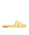 Tory Burch Logo Flat Slippers In Multi