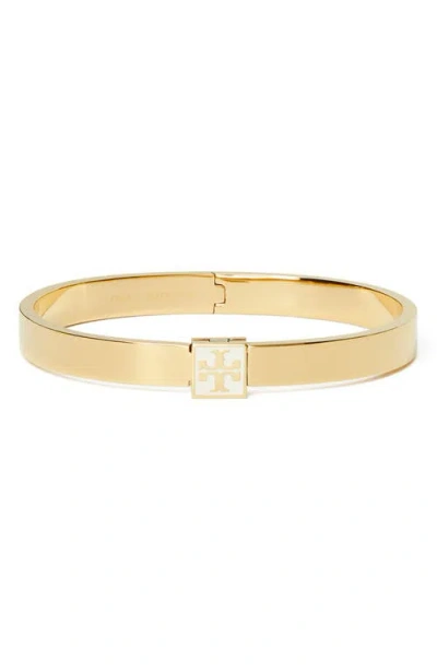 Tory Burch Logo Hinge Bracelet In Gold