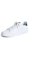Tory Burch Logo Howell Court Sneakers White / Perfect Navy In White / Perfect Navy