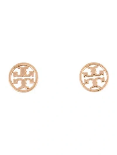 Pre-owned Tory Burch Logo Icon Stud Earrings In Multi