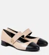 Tory Burch Mary Jane Cap-toe Bicolor Ballerina Flats In Pink