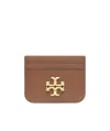 Tory Burch Eleanor Card Case In Brown