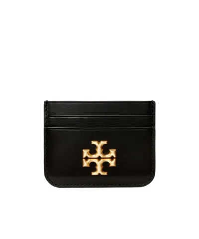 Tory Burch Logo-motif Leather Wallet In Black