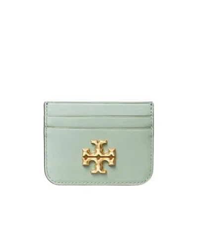 Tory Burch Logo-motif Leather Wallet In Gray