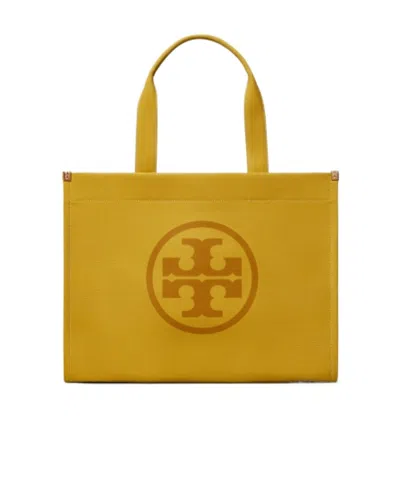 Tory Burch Logo-motif Tote In Brown